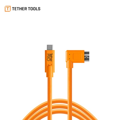 [Tether tools] TETHEPRO USB-C TO 3.0 MICRO-B RIGHT ANGLE ORG (CUC33R15-ORG)